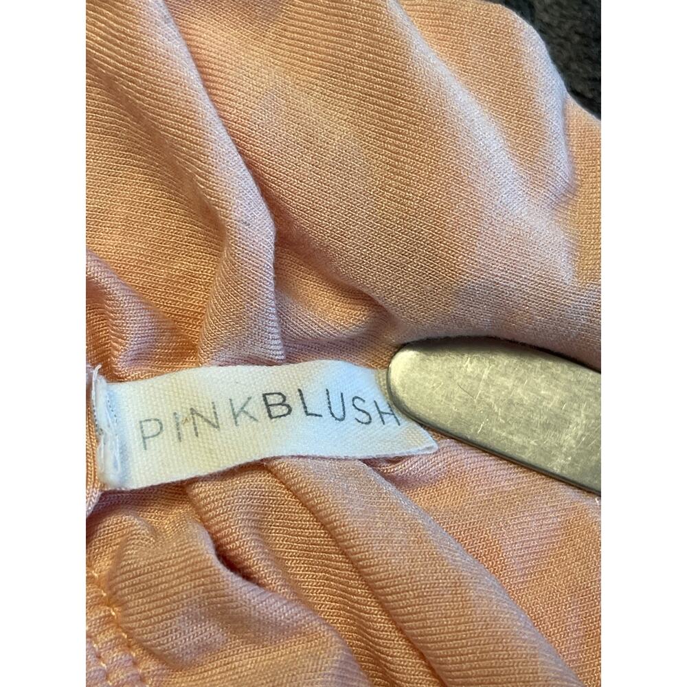 Pink Blush Maternity Maxi Dress Size Medium Empire Waist Short Sleeve - Picture 3 of 8